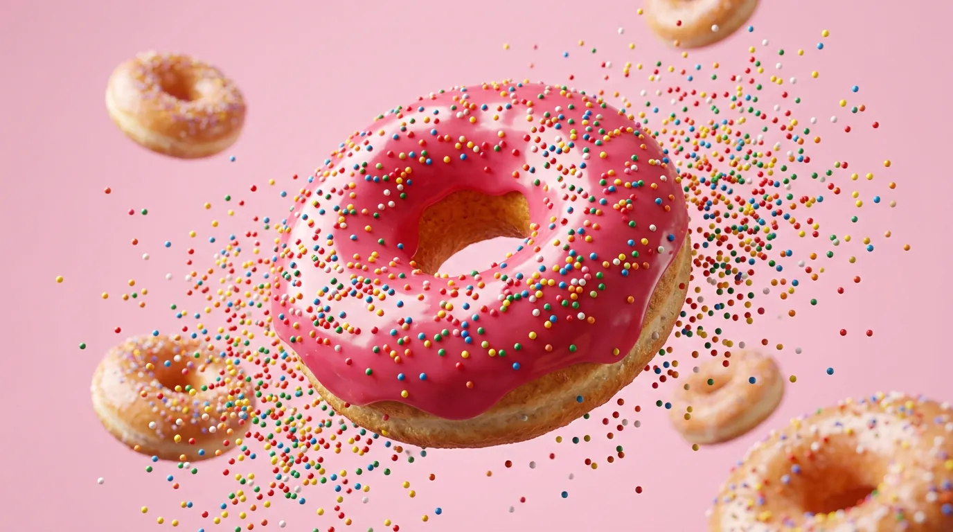 Pink Strawberry Nonpareil Donut